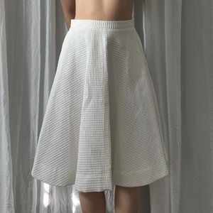 Zara white high waisted skirt